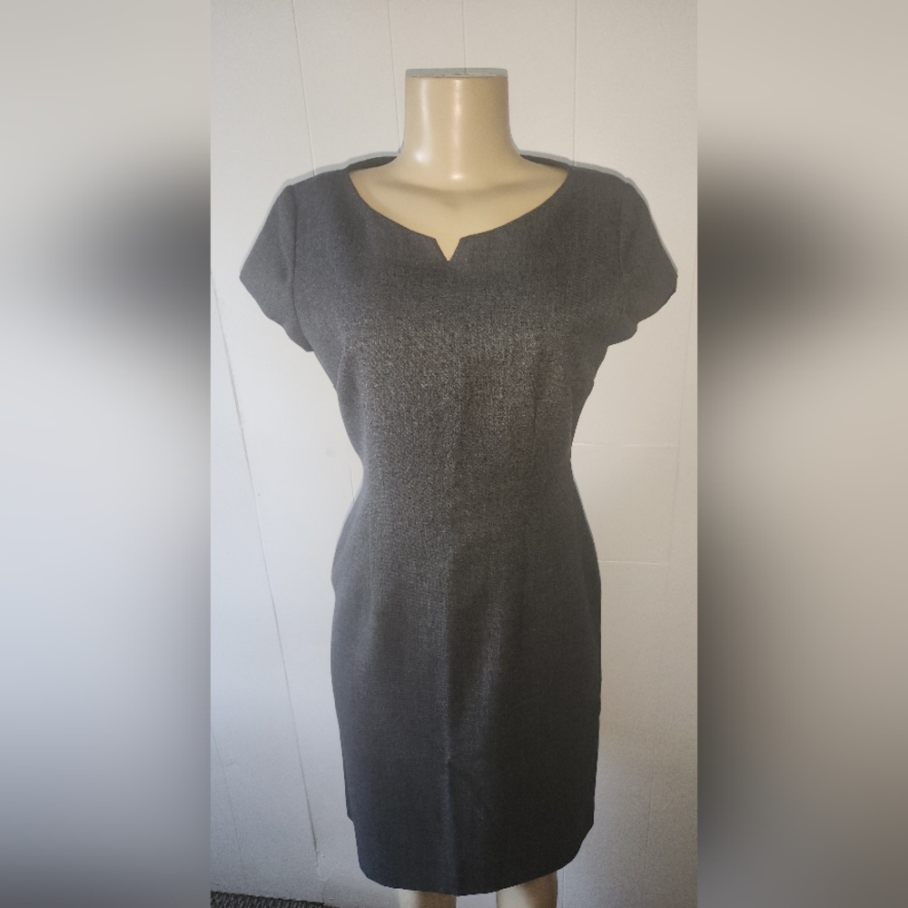 Eddie Bauer Charcoal Midi Dress 100% Wool Size 6
